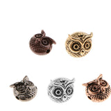 Maxbell 20 Pieces Metal Owl DIY Bracelet Connector Spacer Charm Beads Silver & Gold