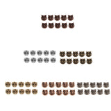 Maxbell 20 Pieces Metal Owl DIY Bracelet Connector Spacer Charm Beads Silver & Gold