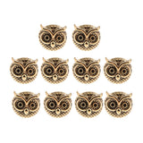 Maxbell 20 Pieces Metal Owl DIY Bracelet Connector Spacer Charm Beads Silver & Gold