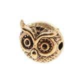 Maxbell 20 Pieces Metal Owl DIY Bracelet Connector Spacer Charm Beads Silver & Gold