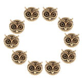 Maxbell 20 Pieces Metal Owl DIY Bracelet Connector Spacer Charm Beads Silver & Gold