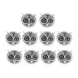 Maxbell 20 Pieces Metal Owl DIY Bracelet Connector Spacer Charm Beads Silver & Gold