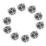 Maxbell 20 Pieces Metal Owl DIY Bracelet Connector Spacer Charm Beads Silver & Gold