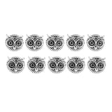 Maxbell 20 Pieces Metal Owl DIY Bracelet Connector Spacer Charm Beads Silver & Gold