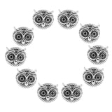Maxbell 20 Pieces Metal Owl DIY Bracelet Connector Spacer Charm Beads Silver & Gold