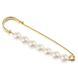 Maxbell 2 Pieces Luxury Imitation Pearls Safety Pin Brooch for Scarf Gown Hijab cLIP