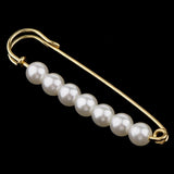 Maxbell 2 Pieces Luxury Imitation Pearls Safety Pin Brooch for Scarf Gown Hijab cLIP