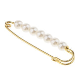 Maxbell 10 Pieces Luxury Imitation Pearls Safety Pin Brooch Pin Clip for Scarf Gown