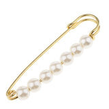 Maxbell 2 Pieces Luxury Imitation Pearls Safety Pin Brooch for Scarf Gown Hijab cLIP