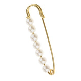Maxbell 10 Pieces Luxury Imitation Pearls Safety Pin Brooch Pin Clip for Scarf Gown