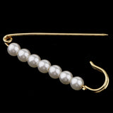 Maxbell 10 Pieces Luxury Imitation Pearls Safety Pin Brooch Pin Clip for Scarf Gown