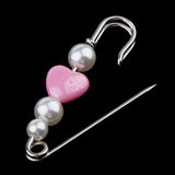 Maxbell 5 Pieces Imitation Pearls Safety Pin Brooch Pin Clip for Scarf Gown Pink - Aladdin Shoppers