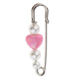 Maxbell 5 Pieces Imitation Pearls Safety Pin Brooch Pin Clip for Scarf Gown Pink - Aladdin Shoppers