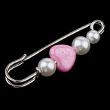 Maxbell 5 Pieces Imitation Pearls Safety Pin Brooch Pin Clip for Scarf Gown Pink - Aladdin Shoppers