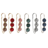 Maxbell ABS Pearls Rhinestone Spacer Beads Safety Pin Brooch Clip Scarf Hat Red