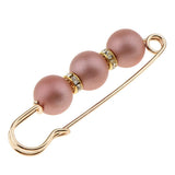 Maxbell 2 Pieces Pearls Rhinestone Spacer Beads Safety Pin Brooch Clip Scarf