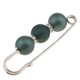 Maxbell 2 Pieces Pearls Rhinestone Spacer Beads Safety Pin Brooch Clip Scarf