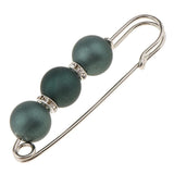 Maxbell 2 Pieces Pearls Rhinestone Spacer Beads Safety Pin Brooch Clip Scarf