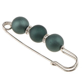 Maxbell 2 Pieces Pearls Rhinestone Spacer Beads Safety Pin Brooch Clip Scarf