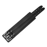 Maxbell Multi-color Double Tour PU Leather Wide Cuff Bracelet Men Accessory Black - Aladdin Shoppers