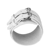 Maxbell Multi-color Double Tour PU Leather Wide Cuff Bracelet Men Accessory White - Aladdin Shoppers