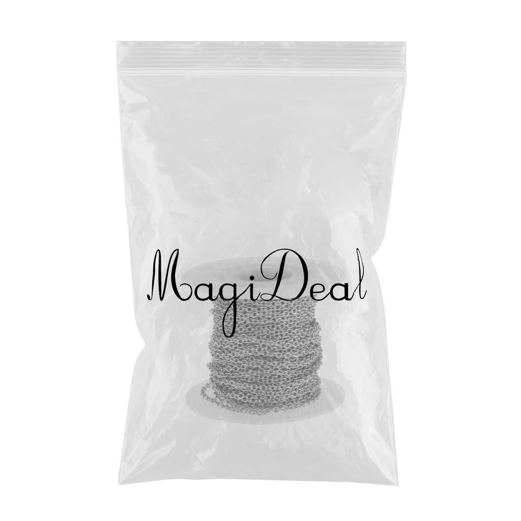 Maxbell 13yd Roll Scroll Stainless Steel Cable Chain for Necklace Bracelet Findings