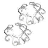 Maxbell 2 Pairs Non-piercing Stainless Steel Adjustable Screw Flower Nipple Shield