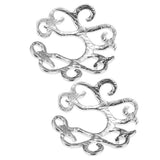 Maxbell 2 Pairs Non-piercing Stainless Steel Adjustable Screw Flower Nipple Shield
