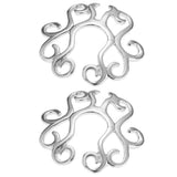 Maxbell 2 Pairs Non-piercing Stainless Steel Adjustable Screw Flower Nipple Shield