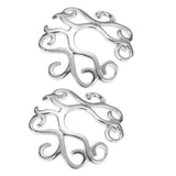 Maxbell 2 Pairs Non-piercing Stainless Steel Adjustable Screw Flower Nipple Shield