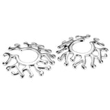 Maxbell 2 Pairs Fake Nipplering Non-piercing Steel Adjustable Screw Flower Ring