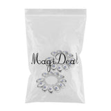 Maxbell 1 Pair Stainless Steel Crystal Floral Adjustable Clip On Mamilo Ring Blue - Aladdin Shoppers