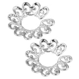 Maxbell 1 Pair Stainless Steel Crystal Floral Adjustable Clip On Mamilo Ring Pink - Aladdin Shoppers