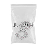 Maxbell 1 Pair Stainless Steel Crystal Floral Adjustable Clip On Mamilo Ring Pink - Aladdin Shoppers