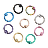 Maxbell 9 Pieces Stainless Steel Captive Bead Ring Nose Stud Hoop Nipple Ear 6mm - Aladdin Shoppers