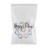 Maxbell 9 Pieces Stainless Steel Captive Bead Ring Nose Stud Hoop Nipple Ear 6mm - Aladdin Shoppers