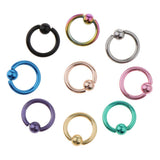 Maxbell 9 Pieces Stainless Steel Captive Bead Ring Nose Stud Hoop Nipple Ear 6mm - Aladdin Shoppers
