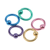 Maxbell 9 Pieces Stainless Steel Captive Bead Ring Nose Stud Hoop Nipple Ear 6mm - Aladdin Shoppers