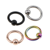Maxbell 9 Pieces Stainless Steel Captive Bead Ring Nose Stud Hoop Nipple Ear 6mm - Aladdin Shoppers