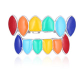 Maxbell Colorful Glossy Hip Hop Sharp Teeth Grills Hollowen Accessory Hip-Hop Braces