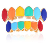 Maxbell Colorful Glossy Hip Hop Sharp Teeth Grills Hollowen Accessory Hip-Hop Braces