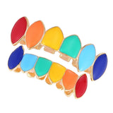 Maxbell Colorful Glossy Hip Hop Sharp Teeth Grills Hollowen Accessory Hip-Hop Braces