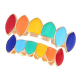 Maxbell Colorful Glossy Hip Hop Sharp Teeth Grills Hollowen Accessory Hip-Hop Braces