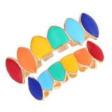 Maxbell Colorful Glossy Hip Hop Sharp Teeth Grills Hollowen Accessory Hip-Hop Braces