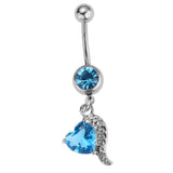 Maxbell 5 Piece Rhinestone Dreamcatcher Butterfly Leaf Heart Belly Bar Navel Ring - Aladdin Shoppers