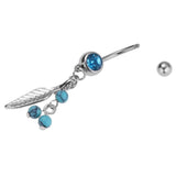 Maxbell 5 Piece Rhinestone Dreamcatcher Butterfly Leaf Heart Belly Bar Navel Ring - Aladdin Shoppers