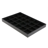 Maxbell Maxbell PU Leather Stackable Tray Jewelry Organizer Display Pad 24 Slots