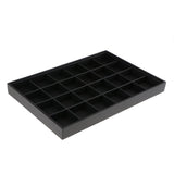 Maxbell PU Leather Stackable Tray Jewelry Organizer Display Pad 24 Slots - Aladdin Shoppers