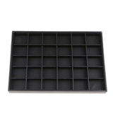 Maxbell PU Leather Stackable Tray Jewelry Organizer Display Pad 30 Slots - Aladdin Shoppers