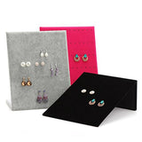 Maxbell L-shape Stand Velvet Board Earring Dangle Stud Holder Display Pad Gray - Aladdin Shoppers